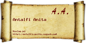 Antalfi Anita névjegykártya